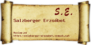 Salzberger Erzsébet névjegykártya